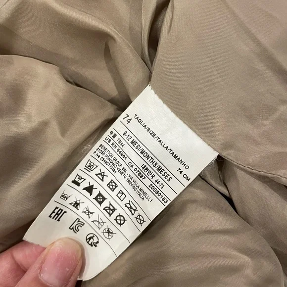 Benetton Baby Navy Blue Jacket 9-12 months - Picture 3 of 4